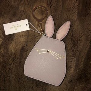 Kate Spade Leather Bunny Keychain